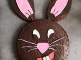 Gâteau au chocolat, lapin de Pâques