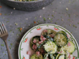 Rondelles de courgettes au St-morêt et dés de jambon