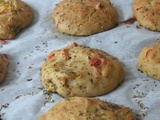 Cookies salés aux tomates séchées ou aux poivrons à l'huile