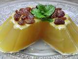 Flan extra light au citron et aux raisins secs sans gluten, sans lactose et sans oeufs