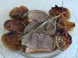 Magret de canard rôti aux figues blanches et au romarin