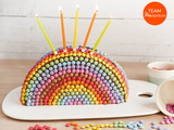 Gâteau anniversaire arc en ciel