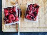 Brownie chapeauté aux fruits rouges