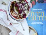 Clafoutis dans un ramequin, aux framboises, matcha et chocolat blanc