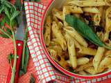 Semaine avec Monsieur Basilic. Jeudi : penne au citron, basilic et tomates séchées