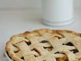 Tourte aux pommes, canneberges et pâte quadrillée