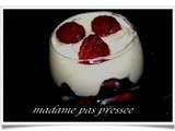 Mousse chocolat blanc framboise