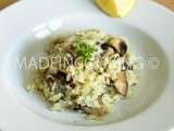 Risotto au citron et champignons