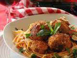 Sauce tomate boulettes et saucisses du Parrain (Pasta Recipe – Herbed Meatballs – The Godfather )