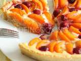 Tarte aux abricots et aux framboises