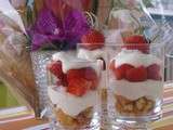 Trifle aux fraises, sablés et crème au mascarpone