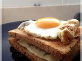 Croque madame au boeuf