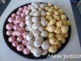 Meringues au trois couleurs