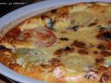 Clafoutis de tomates au roquefort