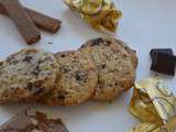 Cookies au gavotte, chocolat et noisette