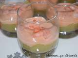 Verrine avocat et crevette sauce cocktail