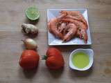 Rougail de tomates et crevettes sautées