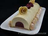 Bûche amande framboise