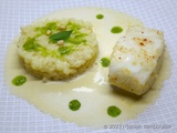 Cabillaud au four, risotto et pistou