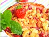 Crumble aux fraises...avec ou sans gluten, mais à la fleur d'oranger