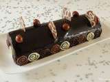 Bûche trois chocolats et croustillant praliné