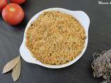 Crumble de tomates et courgettes aux noisettes