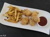 Nuggets de poulet sauce aigre-douce et frites épicées au four