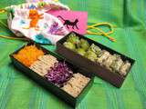 Bento vert orange violet beige