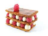 Millefeuille framboise et crème légère vanille — maPatisserie.fr