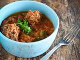 Boulettes de viande hachée tomates et courgettes