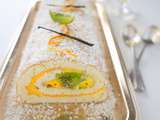 Bûche aux fruits : curd de mangue et kiwis