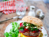 Burger boeuf et tranches de betteraves