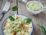 Gnocchi crème de courgettes, speck, feta