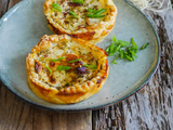 Mini quiches aux lardons et aux oignons nouveaux