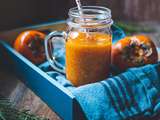 Smoothie au kaki et jus de carottes