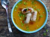 Soupe de potiron au boudin blanc