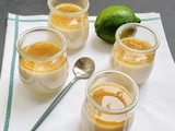 Panna cotta coco-citron vert