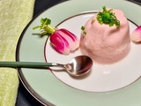 Panna cotta de radis roses