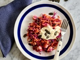 Salade de chou rouge, carottes et pommes