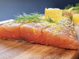 Saumon gravlax au sel fumé et aux agrumes