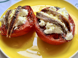 Tomate brûlée, ricotta, anchois