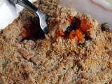 Crumble de courge butternut, canneberges et noix de cajou