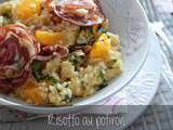 Risotto au potiron et chips de pancetta