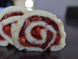 Gâteau roulé aux fraises