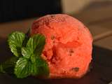 Sorbet fraise citron et menthe