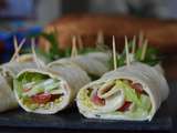 Wraps aux crudités et fromage frais