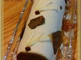 Bûche bavaroise caramel beurre salé et insert pomme