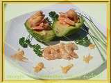 Avocats aux crevettes et sa sauce coktail