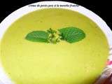 Crème de petits pois à la menthe fraiche