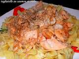 Tagliatelles aux saumons et crabe